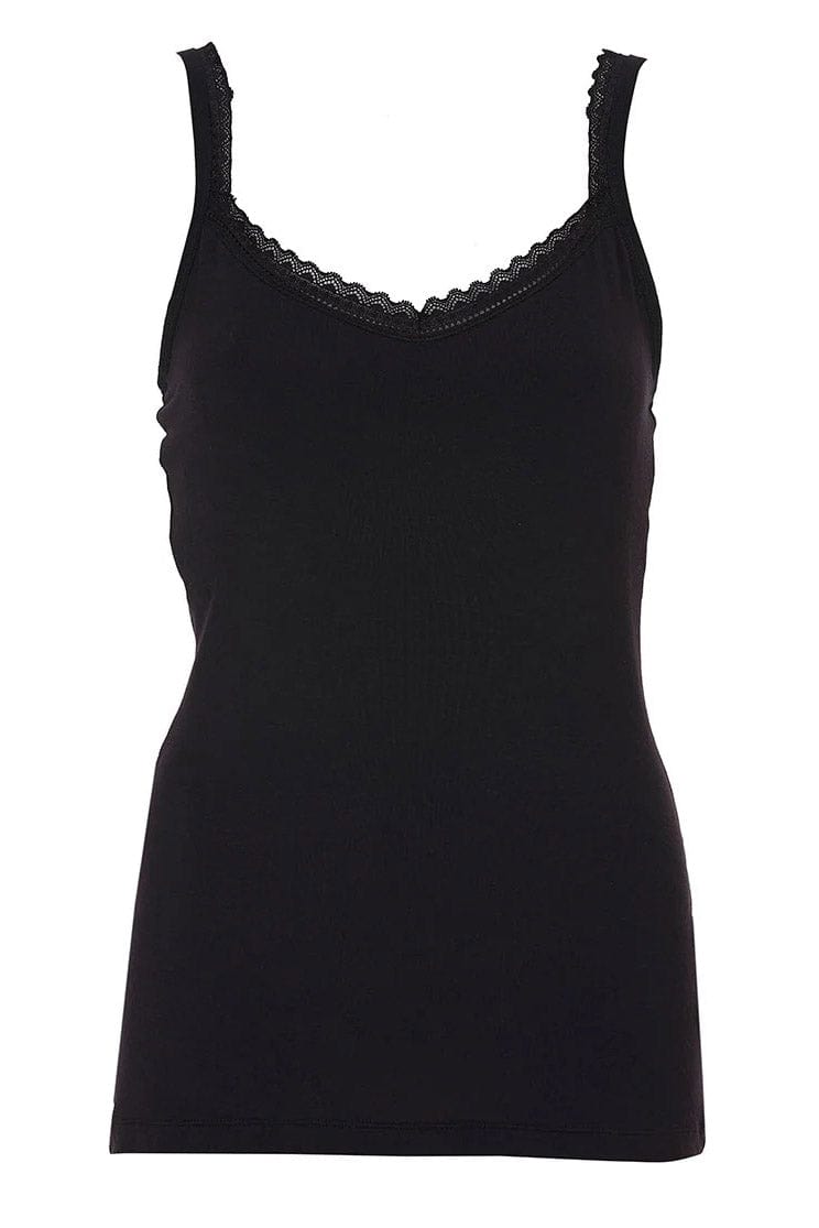 Cyberjammies Jersey Strappy Hidden Support Vest - Black