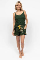 Cyberjammies Jersey Strappy Hidden Support Vest - Olive