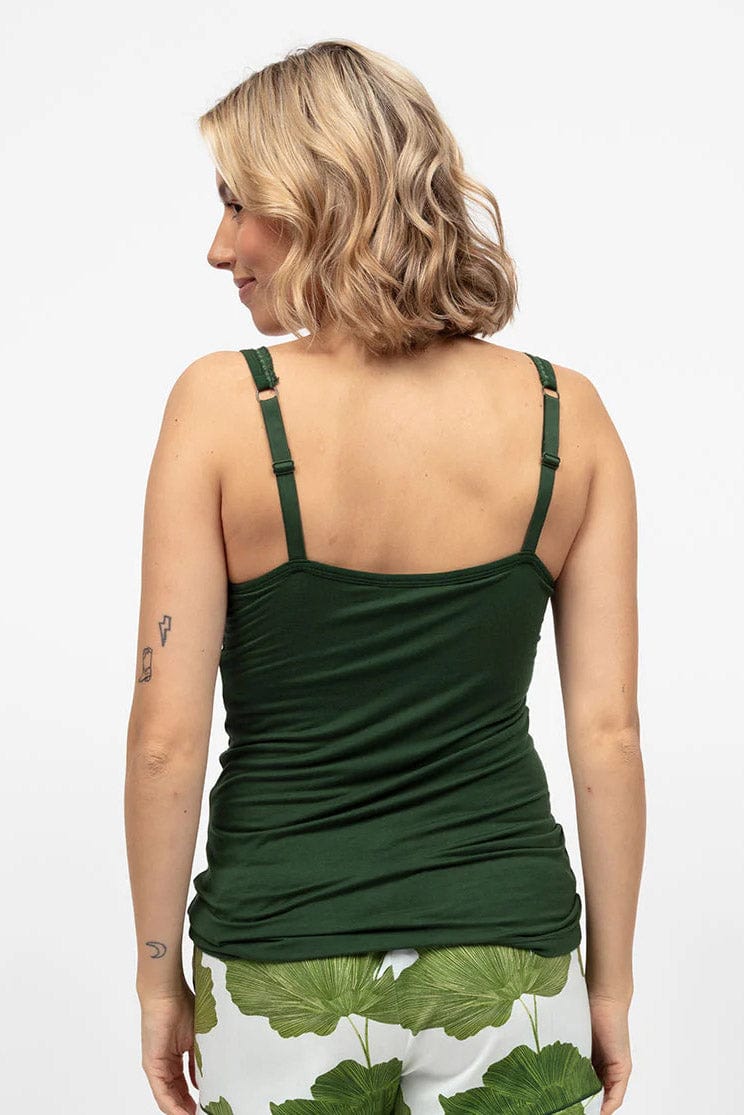 Cyberjammies Jersey Strappy Hidden Support Vest - Olive