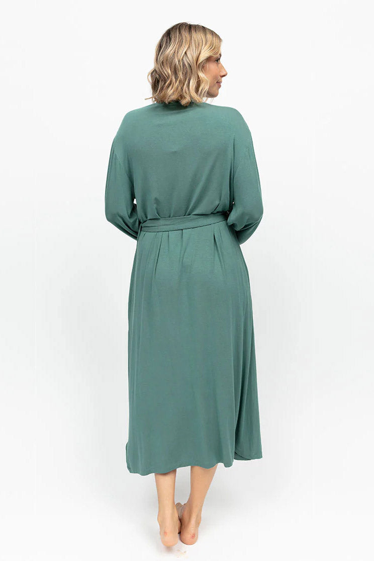 Cyberjammies Kallie Jersey Dressing Gown - Seafoam