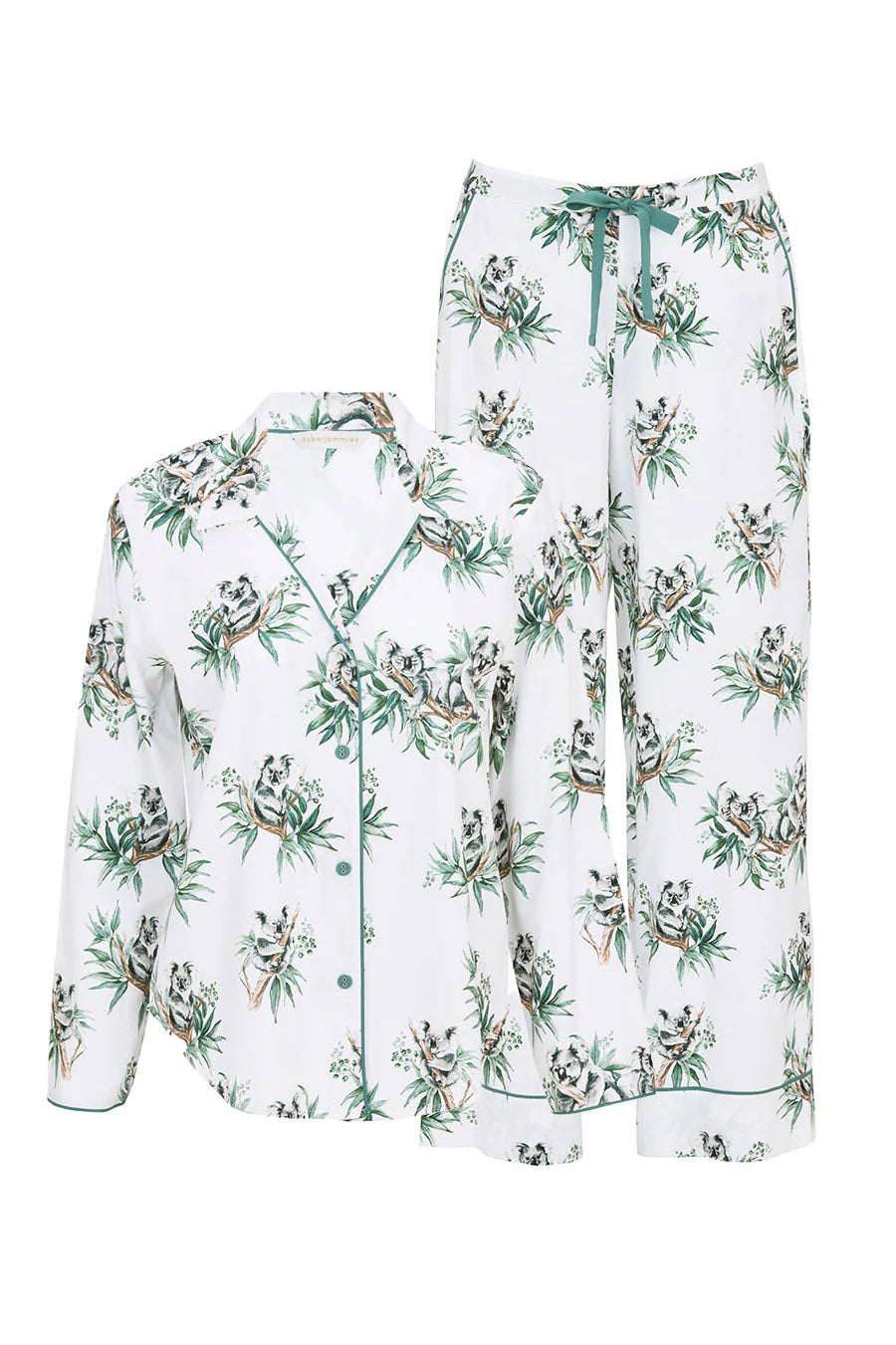 Cyberjammies Kallie Koala Wide Leg Pyjama Set - White Mix