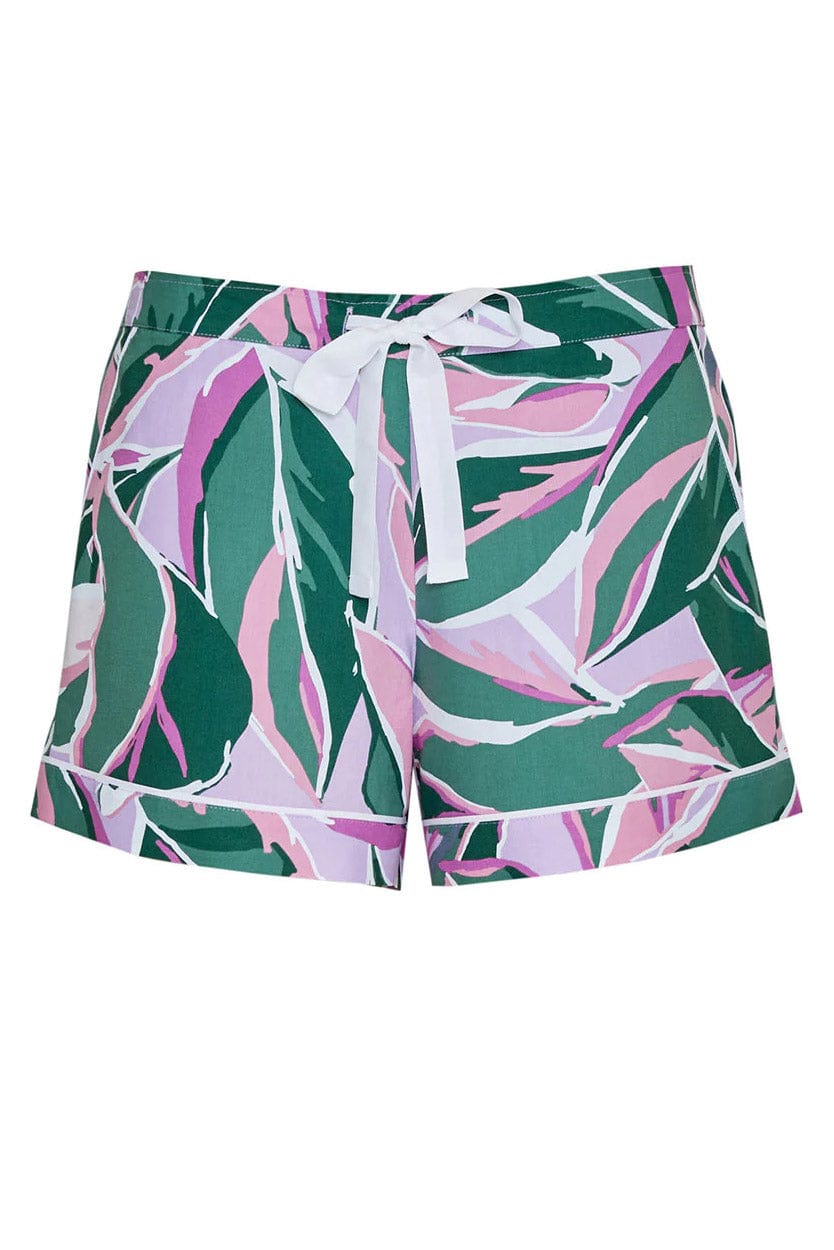 Cyberjammies Lexi Leaf Print Cami and Shorts Pyjama Set - Green/Pink