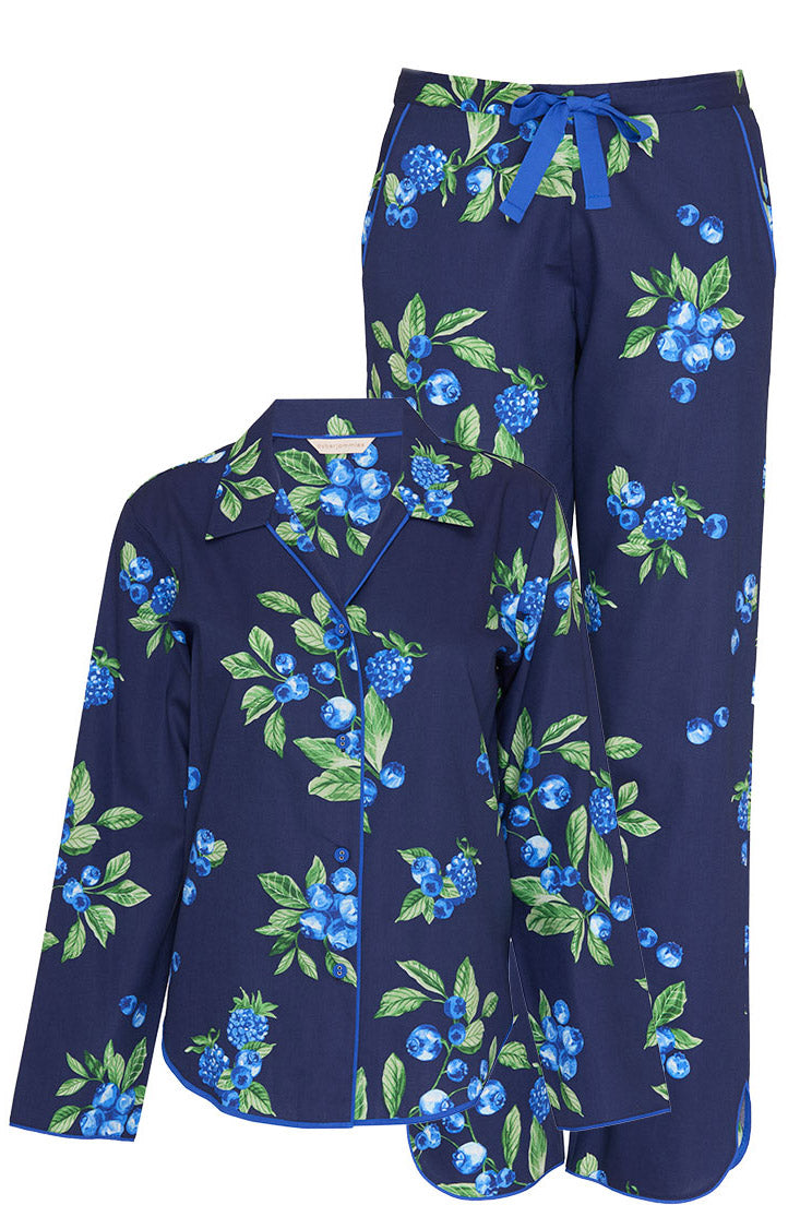 Cyberjammies Midnight Berry Print Pyjama Set - Navy