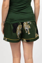 Cyberjammies Olive Leopard Print Shorts - Olive