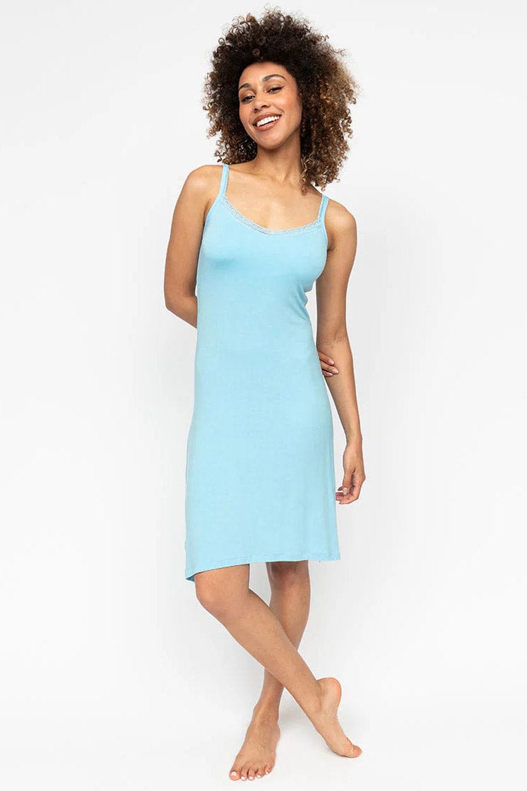 Cyberjammies Paige Jersey Hidden Support Short Nightdress - Blue