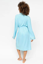 Cyberjammies Paige Jersey Short Dressing Gown - Blue