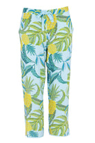 Cyberjammies Paige Pineapple Jersey Cropped Pyjama Set - Blue