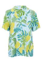 Cyberjammies Paige Pineapple Jersey Cropped Pyjama Set - Blue