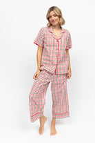 Cyberjammies Tara Seersucker Cropped Pyjama Set - Red