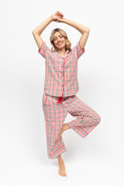 Cyberjammies Tara Seersucker Cropped Pyjama Set - Red