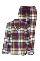 Cyberjammies Wild Slumber Brushed Check Pyjama Set - Plum