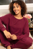 Cyberjammies Yasmin Slouch Jersey Pyjama Set - Ox Blood