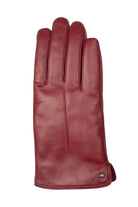 Dents Faux Fur-Lined Touchscreen Leather Gloves - Claret