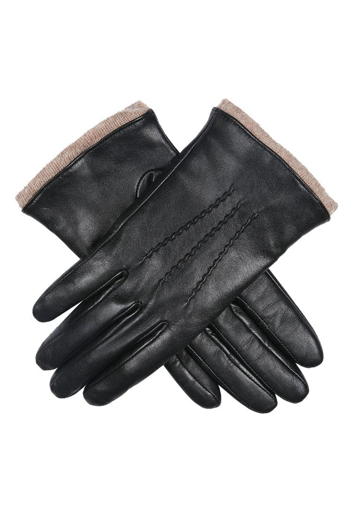 Dents Lorraine Wool Lined Leather Gloves - Black