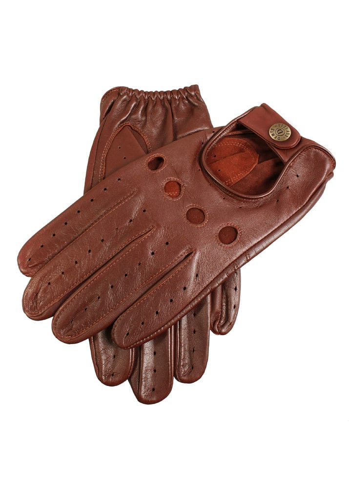 Dents Mens Delta Hairsheep Leather Classic Driving Gloves - English Tan
