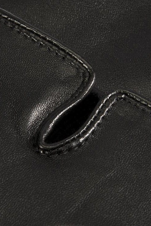 Dents Mens Hastings Leather Fleece Lined Gloves - Black