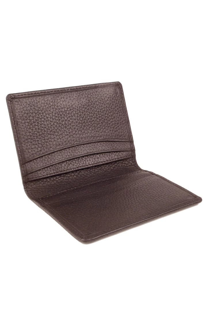 Dents Mens Pebble Grain Leather Card RFID Holder - Chocolate 23-5500_CHOC_OS