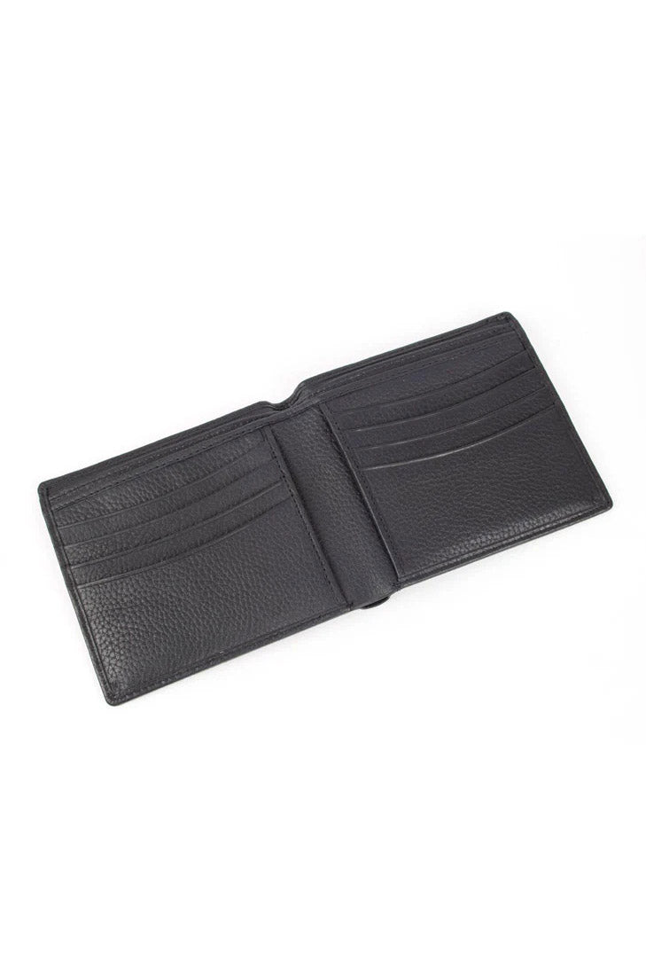 Dents Mens Pebble Grain Leather Slim RFID Billfold Wallet - Black 23-5501_BLACK_OS