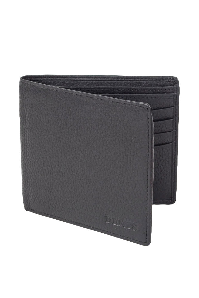 Dents Mens Pebble Grain Leather Slim RFID Billfold Wallet - Black 23-5501_BLACK_OS