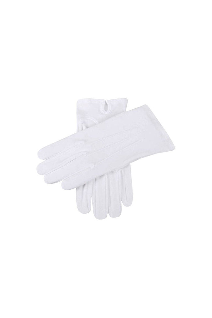 Dents Mens Savoy Cotton Gloves - White