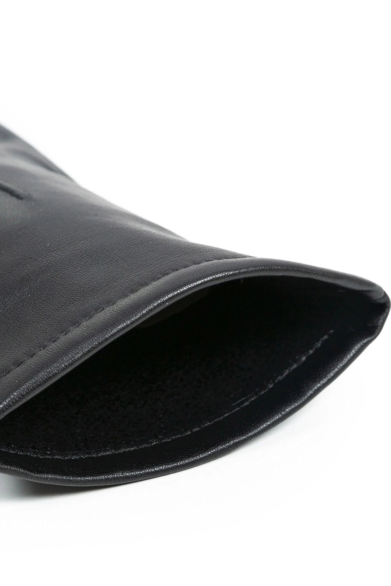 Dents Single Point Lined Leather Gloves - Black