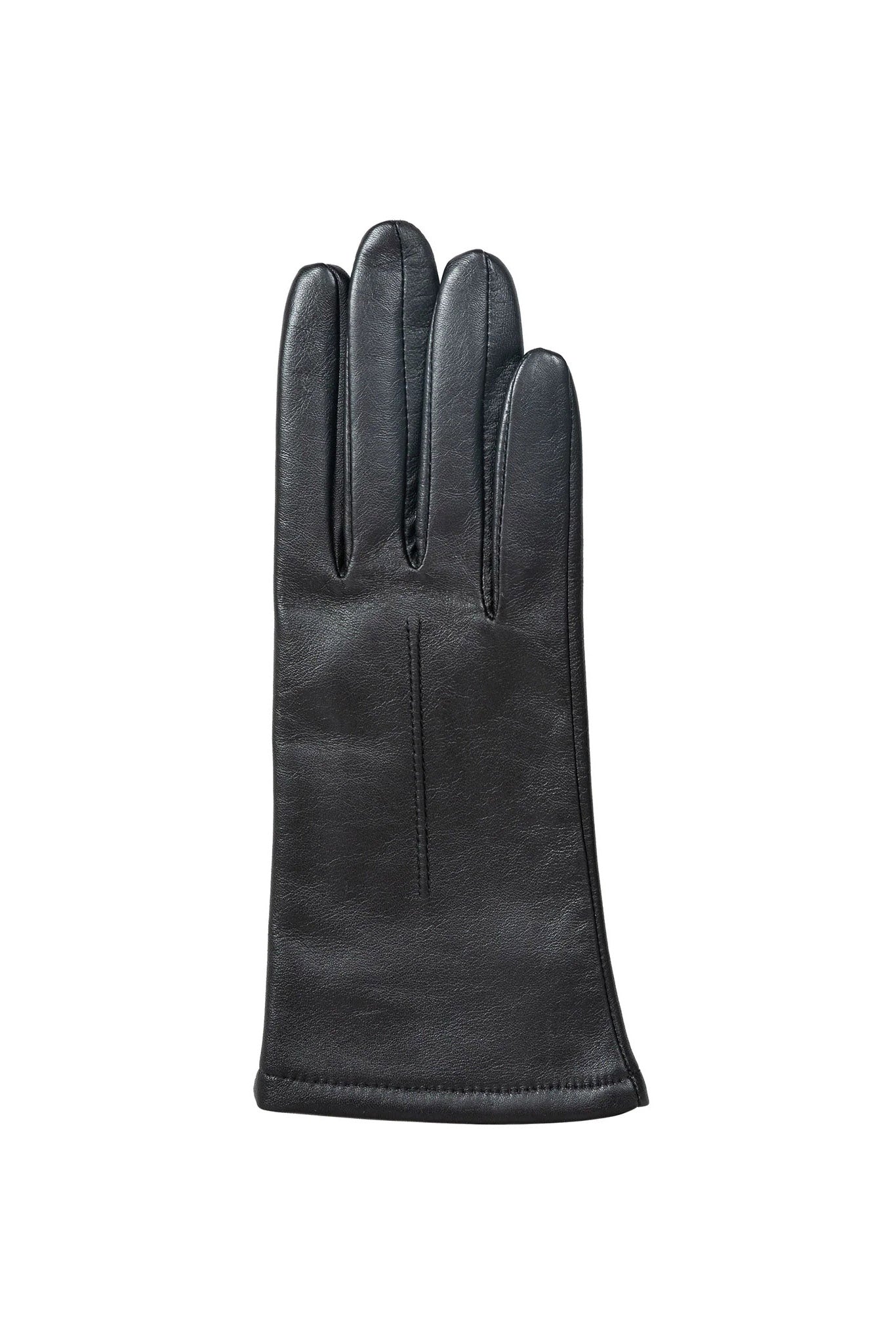 Dents Single Point Lined Leather Gloves - Black