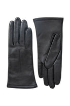 Dents Single Point Lined Leather Gloves - Black