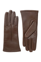 Dents Single Point Lined Leather Gloves - Chestnut