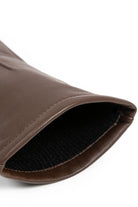 Dents Single Point Lined Leather Gloves - Chestnut