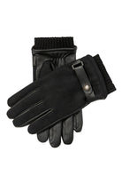 Dents Touchscreen Leather and Flannel Gloves - Black
