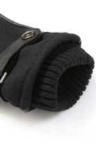 Dents Touchscreen Leather and Flannel Gloves - Black