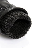 Dents Touchscreen Leather and Flannel Gloves - Charcoal