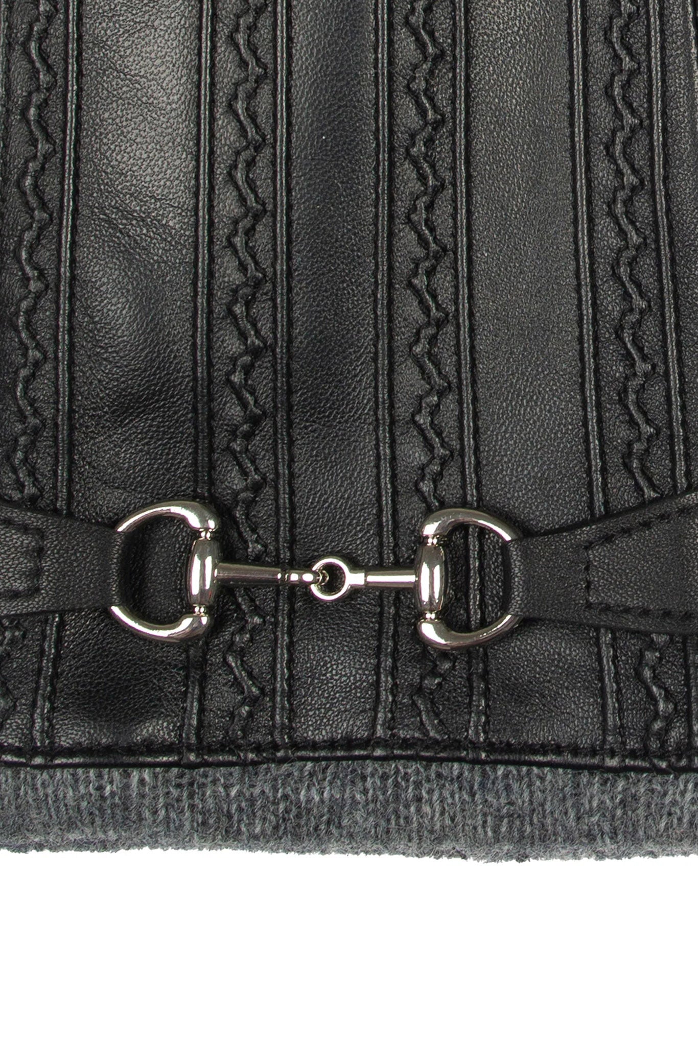 Dents Touchscreen Water-Resistant Wool Lined Leather Gloves - Black