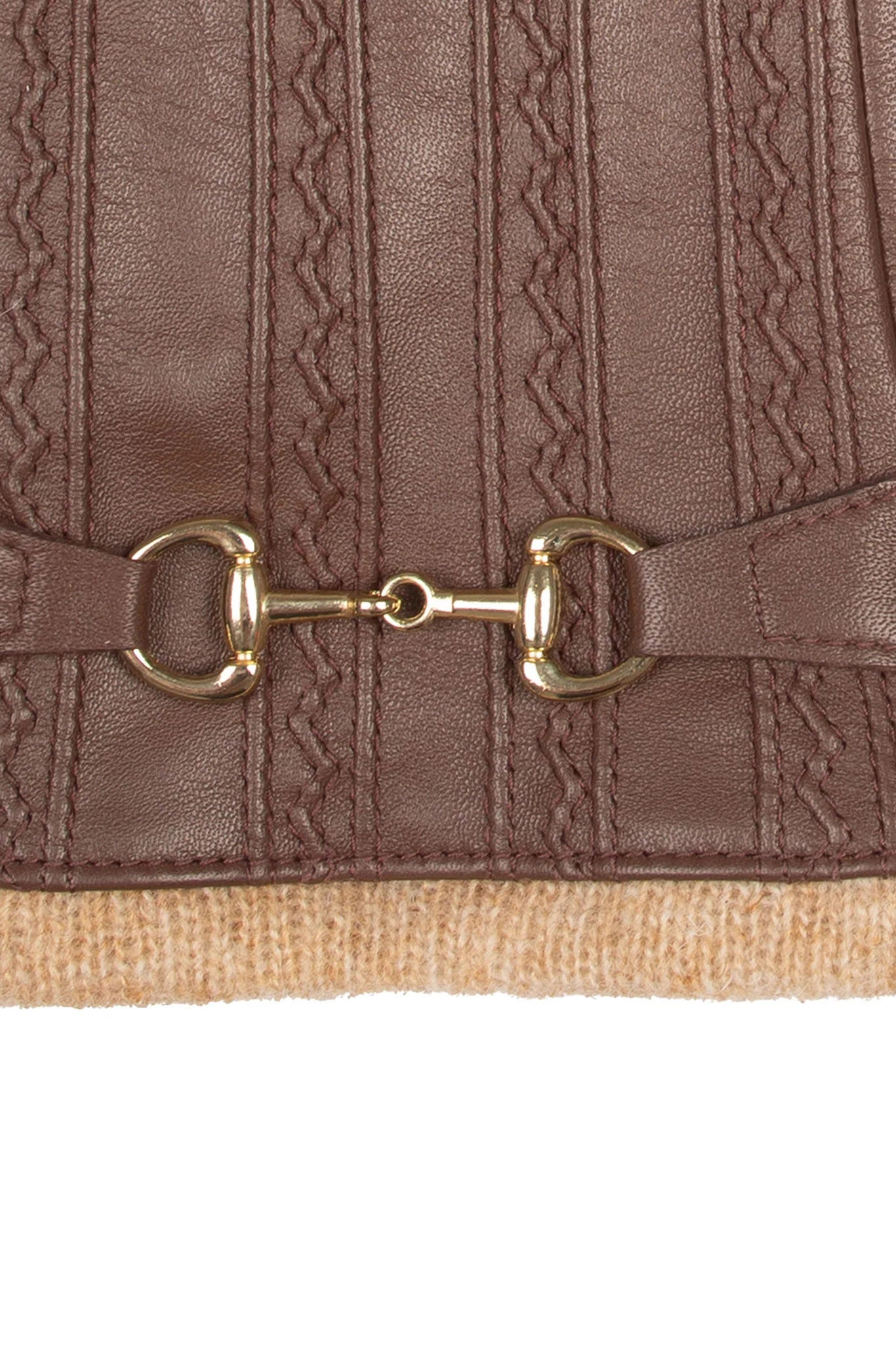 Dents Touchscreen Water-Resistant Wool Lined Leather Gloves - Chestnut