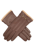 Dents Touchscreen Water-Resistant Wool Lined Leather Gloves - Chestnut