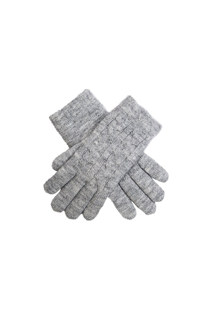 Dents Womens Cable Knit Gloves - Dove Grey 6-3186_DOVEGREY_OS