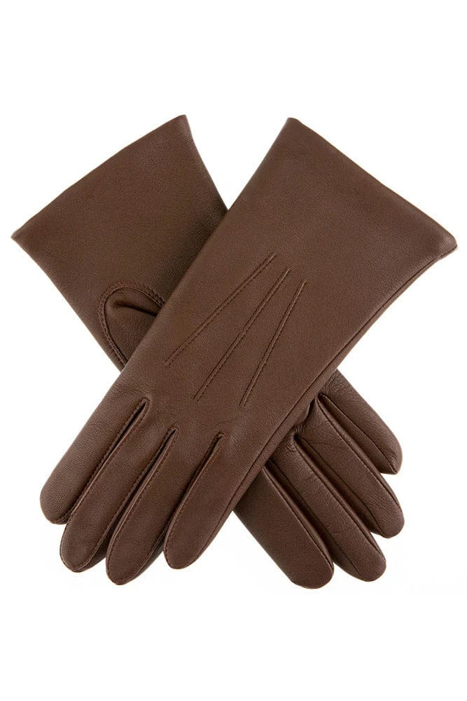 Dents Womens Emma Classic Hairsheep Leather Gloves - Chestnut