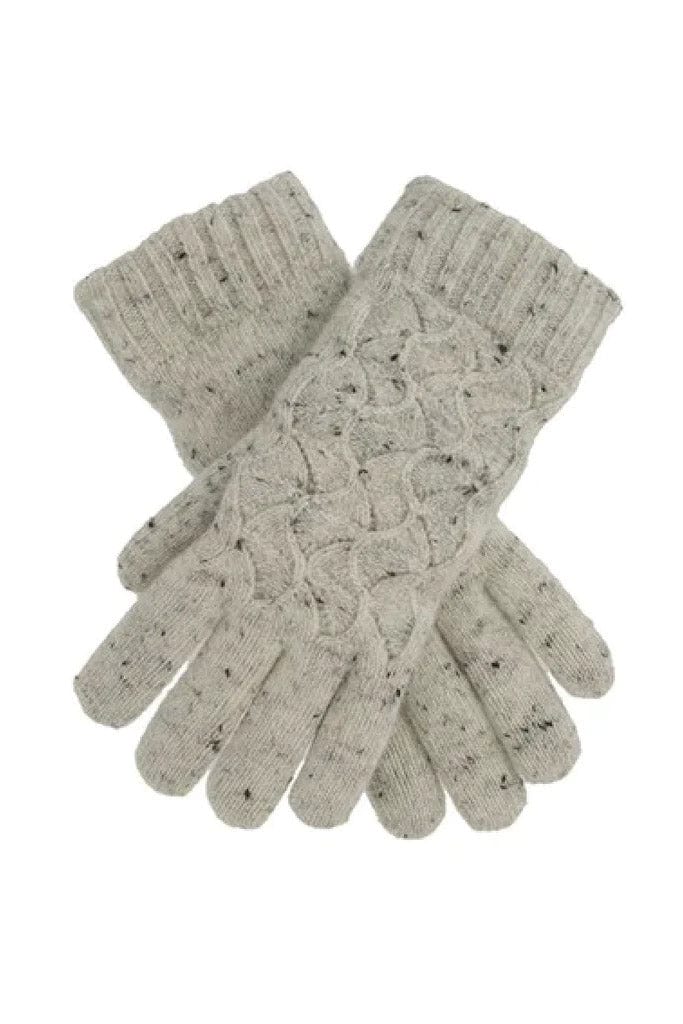 Dents Womens Lace Knit Marl Gloves - Winter White 6-3231_WINTERWHITE_OS