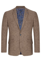 Douglas & Grahame Drifter Bordeaux Wool Melange Jacket - Soft Brown