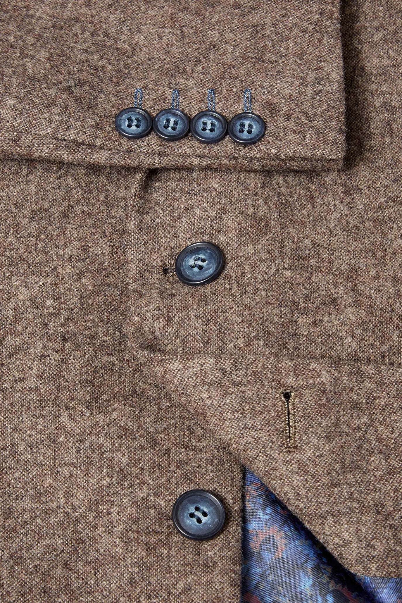 Douglas & Grahame Drifter Bordeaux Wool Melange Jacket - Soft Brown