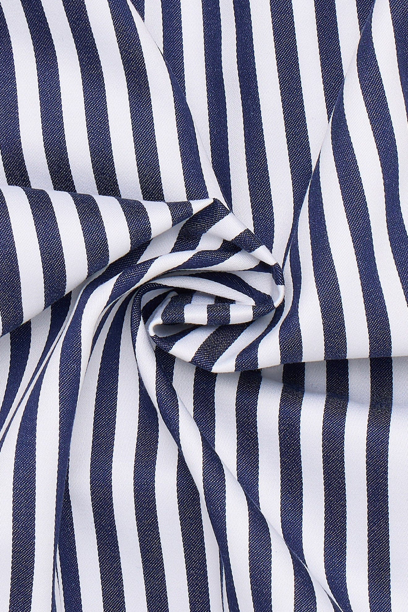 Eterna Modern Fit Bengal Stripe Shirt - Navy/White