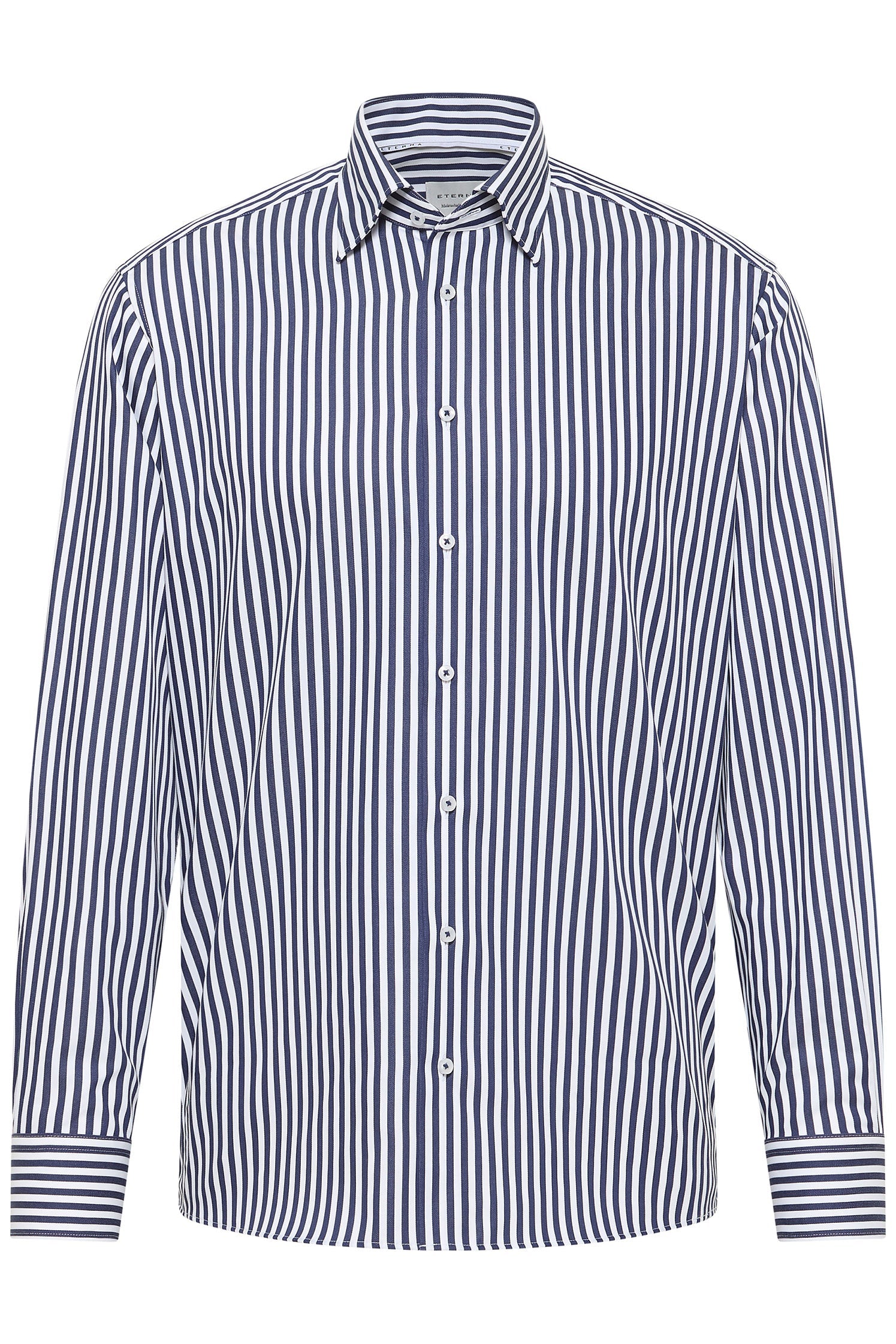 Eterna Modern Fit Bengal Stripe Shirt - Navy/White