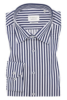 Eterna Modern Fit Bengal Stripe Shirt - Navy/White