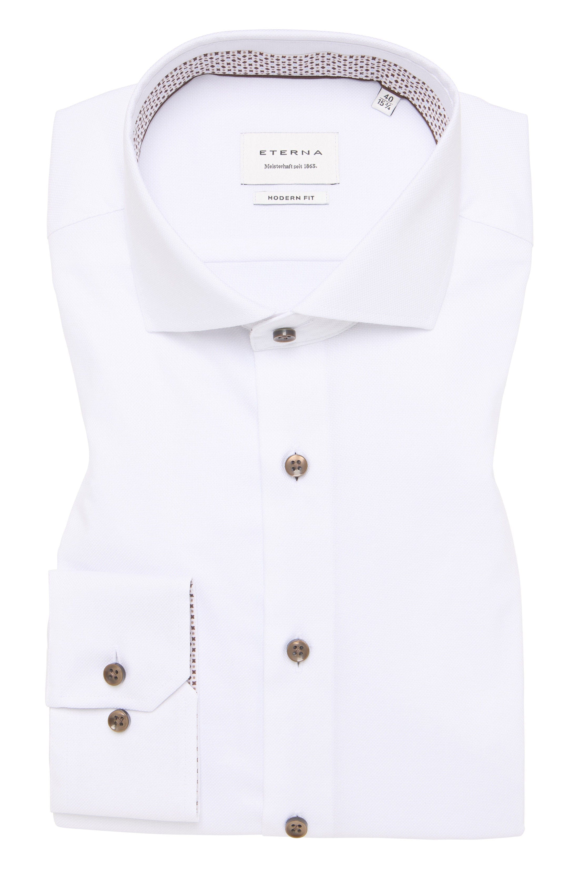 Eterna Modern Fit Non Iron Shirt - White