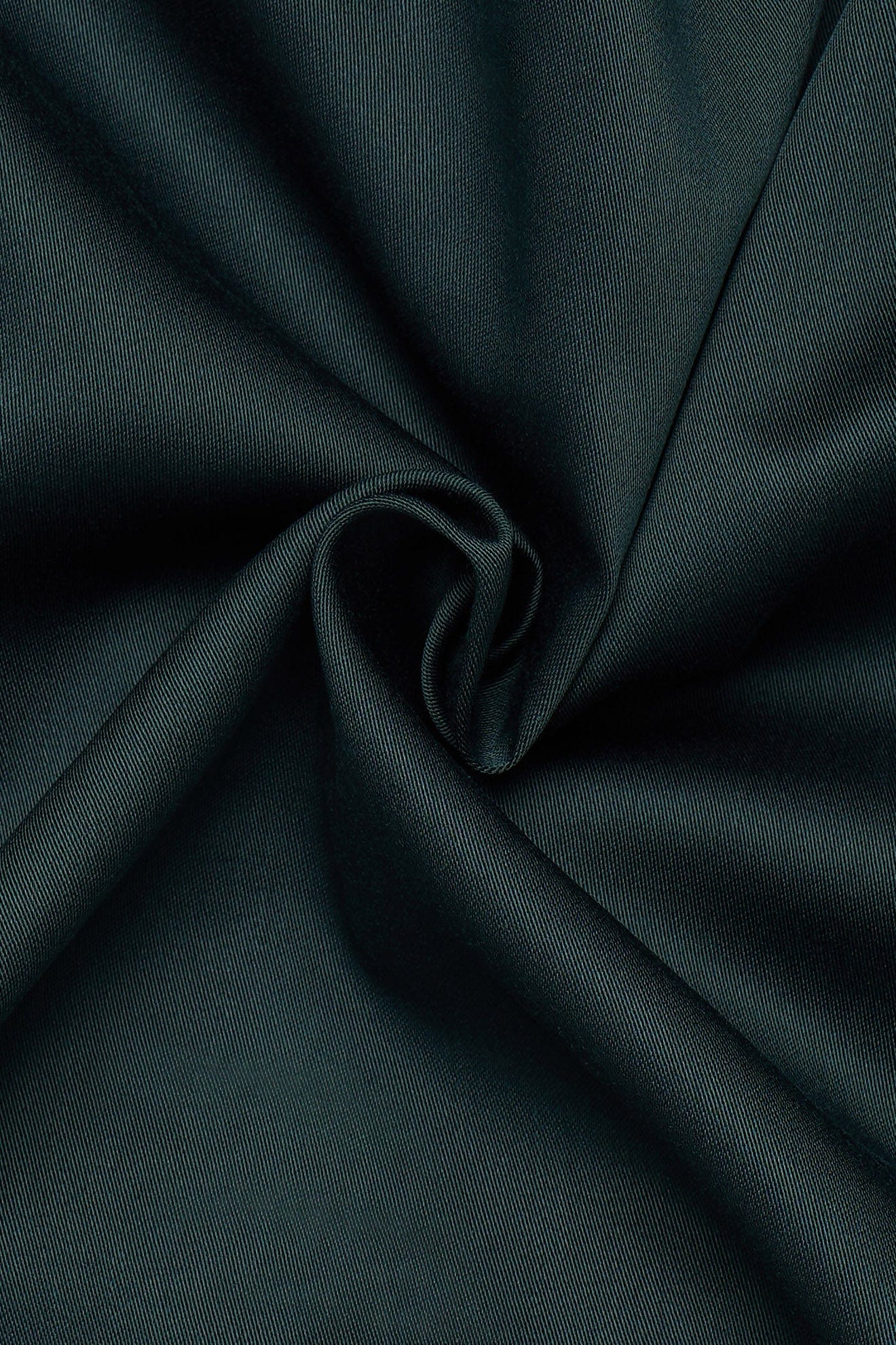 Eterna Modern Fit Plain Cotton Satin Shirt - Dark Green