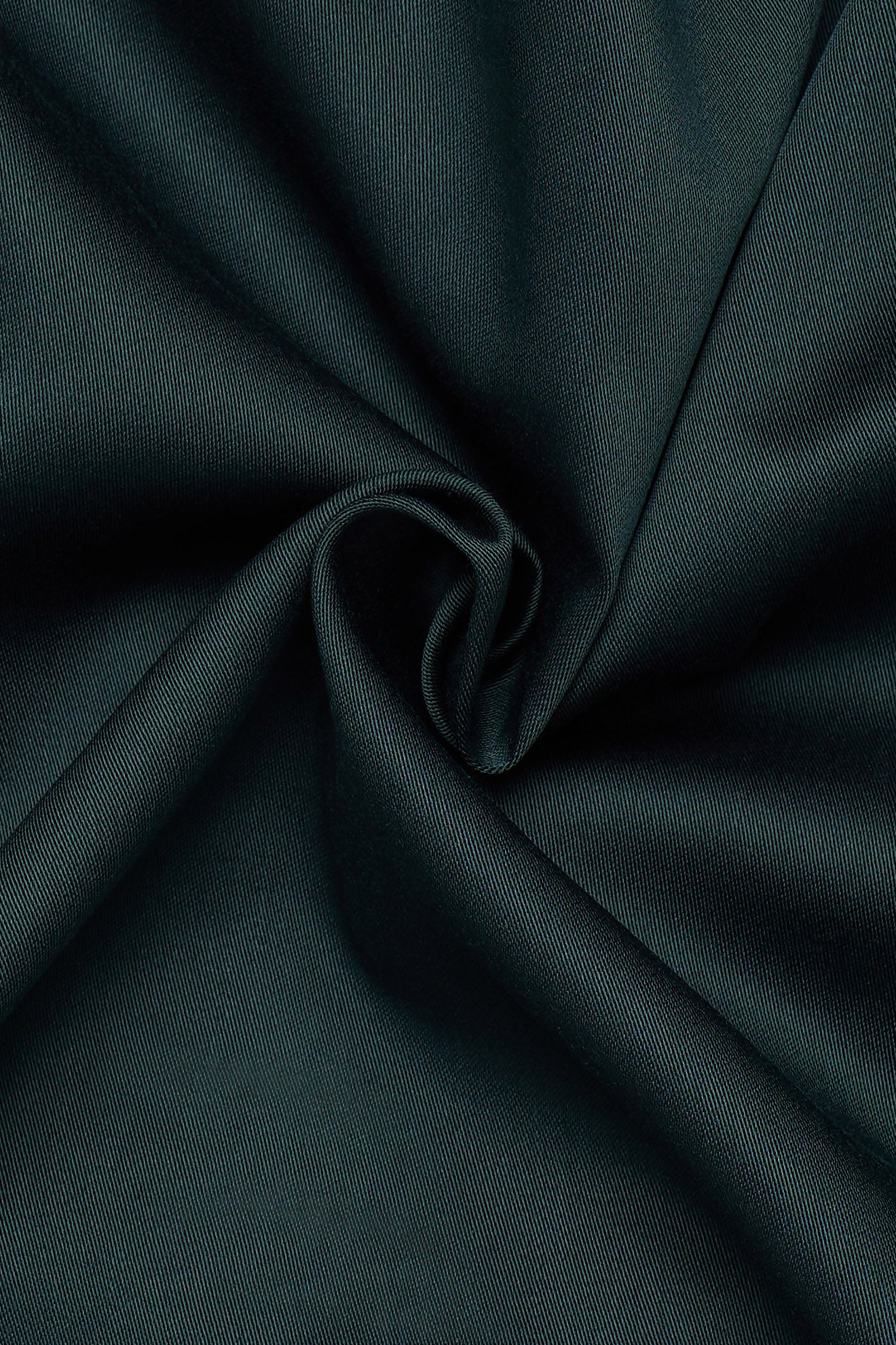 Eterna Modern Fit Plain Cotton Satin Shirt - Dark Green