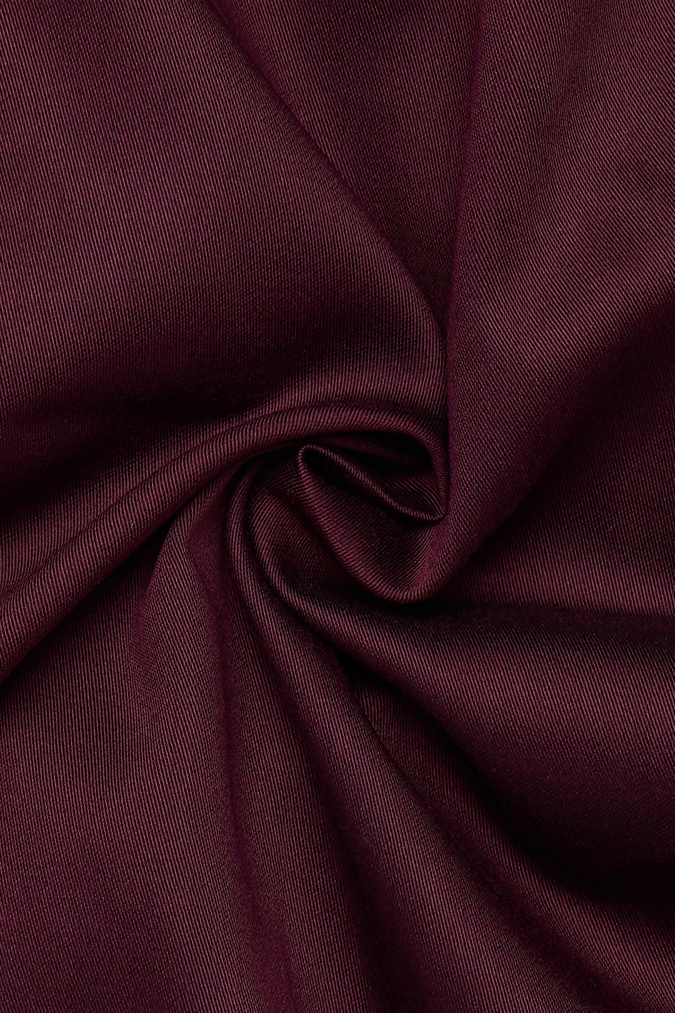 Eterna Modern Fit Plain Cotton Satin Shirt - Plum