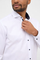 Eterna Modern Fit Plain Twill Cover Shirt - White