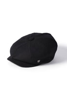 Failsworth Alfie Melton Bakerboy Wool Blend Cap - Black