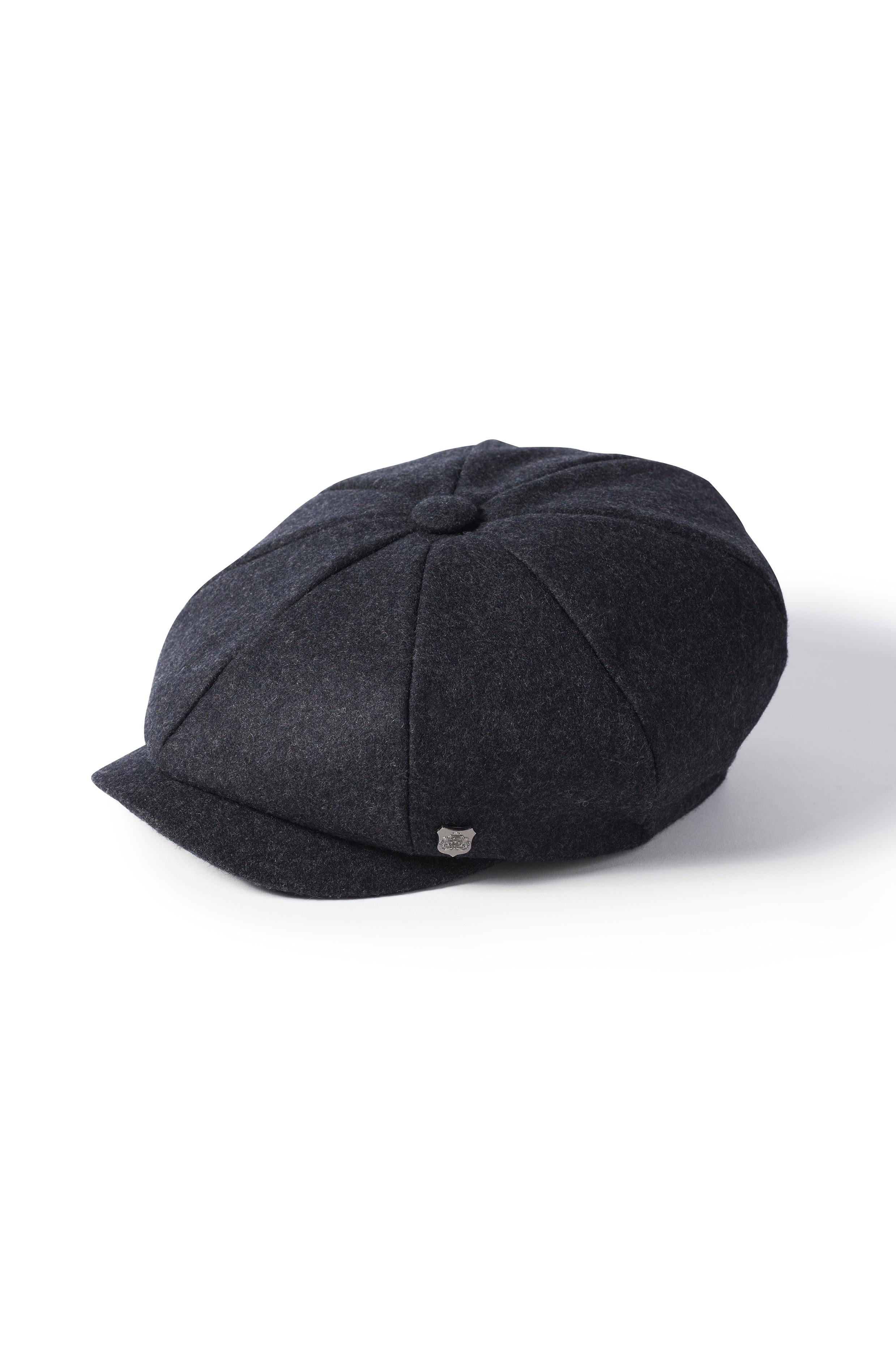 Failsworth Alfie Melton Bakerboy Wool Blend Cap - Grey